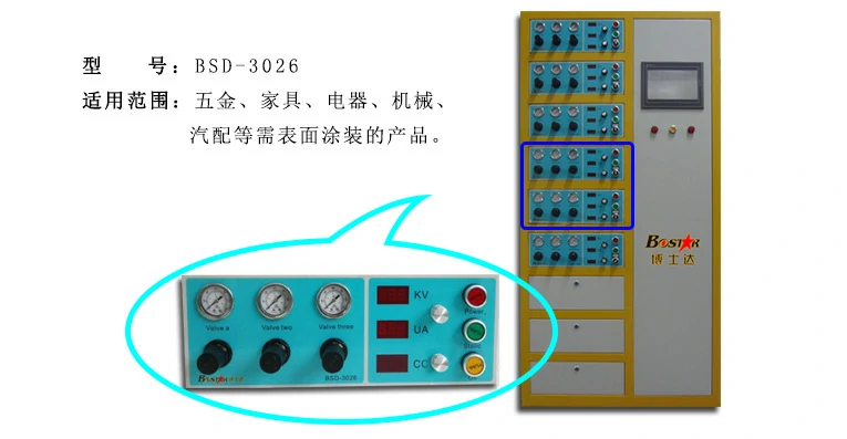 自动静电喷枪适用于五金、家具、电器、机械、汽配等