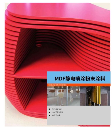 密度板静电粉末喷涂效果